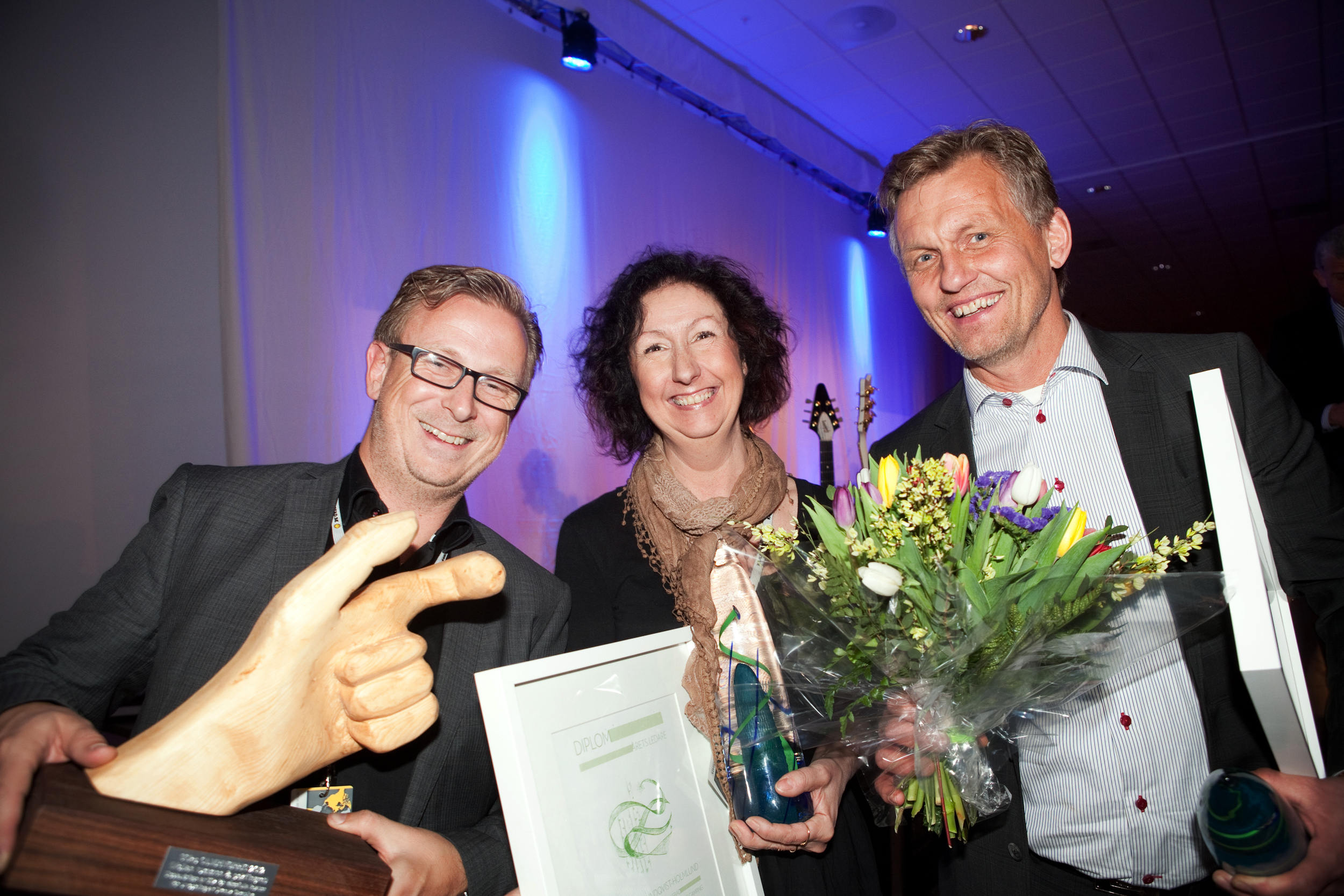 Niklas Harlevi, Marie Lindqvist Holmlund och Gunnar Boman, tre av 2012 års pristagare/Fotograf: Niklas Maupoix
